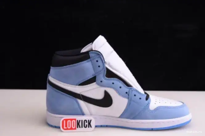 One Kick HIGH BLUE JORDAN RETRO WHITE AIR 1 UNIVERSITY BLACK 555088-134 0609